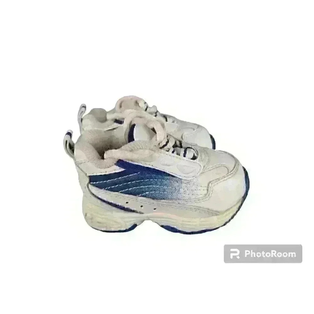 cross trekkers baby Infant lace up sneakers shoes white & blue size 3